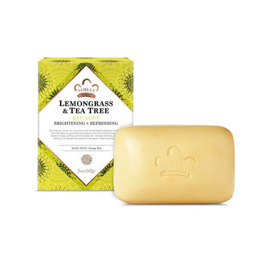Nubian Heritage Bar Soap Lemongrass and Tea Tree with Orange Peel - 5 oz - Shea Butter Like Whoa