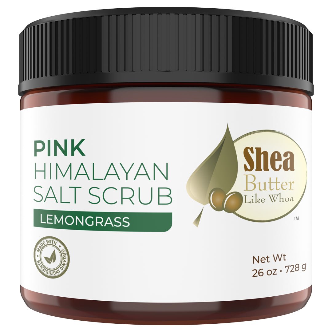 Organic Pink Himalayan Salt Scrub - Lemongrass - Shea Butter Like Whoa