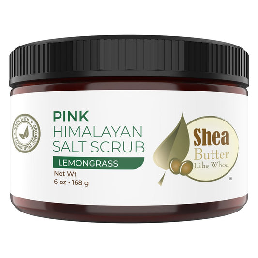 Organic Pink Himalayan Salt Scrub - Lemongrass - Shea Butter Like Whoa