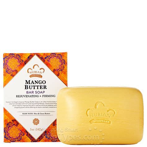 Nubian Heritage Bar Soap Mango Butter with Shea & Cocoa Butter, Vitamin C -- 5 oz