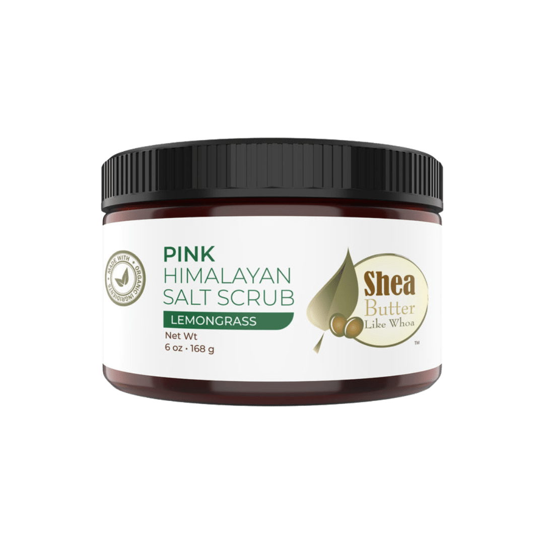 Organic Pink Himalayan Salt Scrub - Lemongrass - Shea Butter Like Whoa
