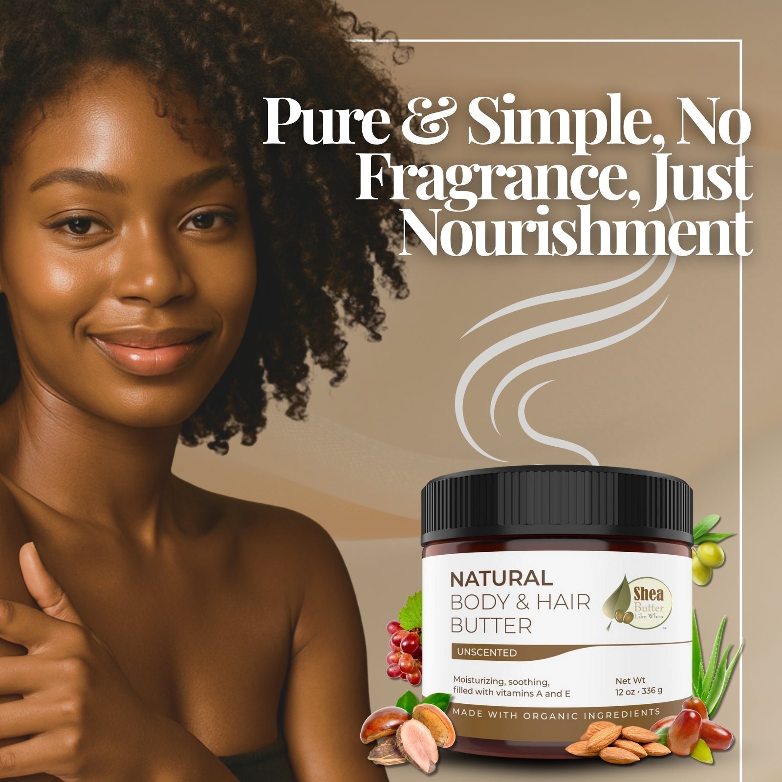 Unscented Natural Body & Hair Butter - Shea Butter Like Whoa